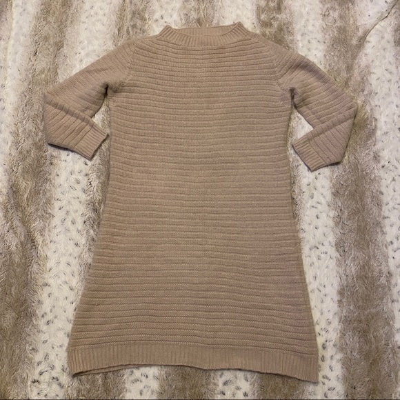COPY - ZARA KNIT SWEATER DRESS in SAND TAUPE BEIGE BROWN - Picture 2 of 4
